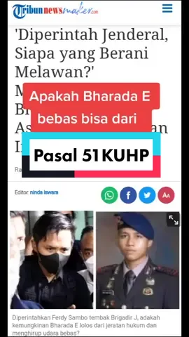 Apakah Bharada E bisa bebas? #pengacaramilenial #pidana #hukumacarapidana #edukasi #pasal51kuhp #fyp #baradae