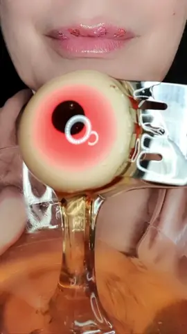 ASMR Satisfying Trolli Gummy Eyeball 👁 #trolli #SatisfyingLips #oddlysatisfying #asmr