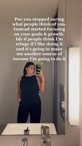 Step one stop caring what people think most of the times no one is judging you and you’re making up scenarios and thoughts in your head. At the end of the day its anout perspective even if people do say youre cringe or corny but you enjoy doing it AND its making you money why would you not do it!!! #perspective #lawofattraction #manifestation #growthmindset #multiplestreamsofincome #goalsetting #businessfashion #businessstyle #inspo