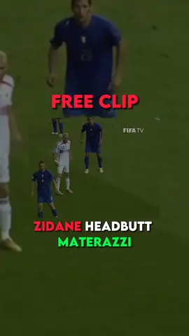 Zidane headbutt Materazzi free clip🐐 2006 World Cup final🇩🇪 #football #zidane #france #italy #_miuosz_ @_miuosz_