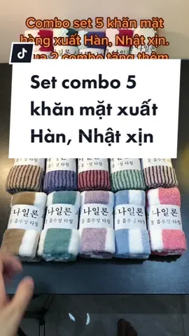 Combo 5 khăn mặt hàng xuất Hàn, Nhật. #khanmat #xuhuong #giadung #giadungtienich #giadungthongminh #giadungthonhminh #giadungtienloi #giadungtrend #giadunghuyha