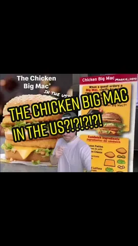 McDz Chicken Big Mac in the USA?!?! 😮  #mcdonalds #mcdz #chickenbigmac #chickenbigmacusa #usa #foodnews #newfood #fastfood #chubster #FoodTok #foodtiktok #Foodie #snacks #fyp #comingsoon #exclusive