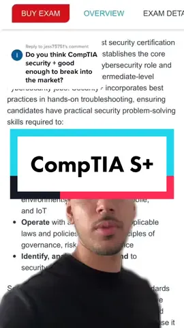 Replying to @jass75751 CompTIA Security+ explained #tech
