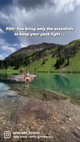 POV: You bring only the essentials to keep your pack light 🎒… The essential 🦄.  #likeamountaingirl #happypeoplehike #coloradogirl #backpackerstory #lifeofadventure #radgirlslife #andshesdopetoo #getweird #unicornfloat #bestlifeever #womenwhowander  #womenwhohikecolorado #womenwhoexplore #ilovecolorado #summerhiking #summervibes #girlswhohike #loveyourlife #exploretocreate #outsidealways #adventuretime #youaremagic