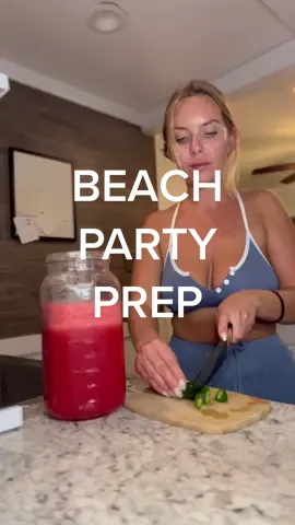 Beach Party bev prep 🍉 I’m making 3 gallons worth..biggest batch drink I’ve ever made!
