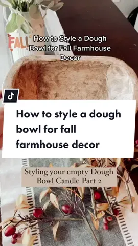 Simple and budget friendly way to style a dough bowl for fall farmhouse decor. Check out the blog on the website for all of this decor. #doughbowlcandles #doughbowlstyling #doughbowl #fallfarmhouse #fallhomedecor #fallstyling #woodbowl #woodbowl #moderncandles #pumpkindecor