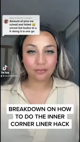 Tik tok needs to stop reviewing my videos for no reason. Hopefully this breakdown helps you guys.  #fyp #innercornereyeliner #eyelinertutorial #eyelinerhack #viral