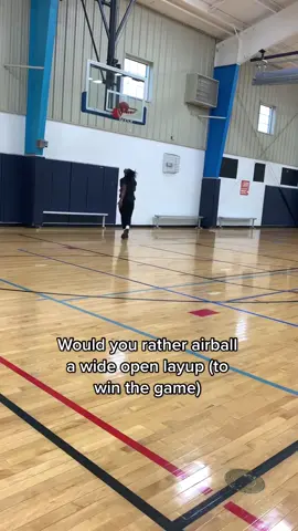 Probably the layup but what a tough question 😭 @Ike Reeves #basketball #airball #fall