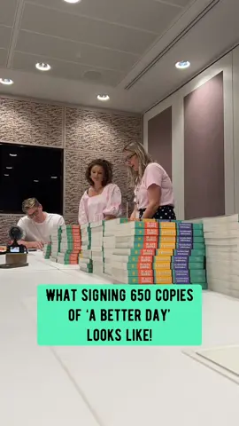 Signing 650 copies of my new book ‘A Better Day’! 📚 Link in my bio to get one before they sell out #newbook #BookTok #author #parents #reading #MentalHealth #mentalhealthmatters