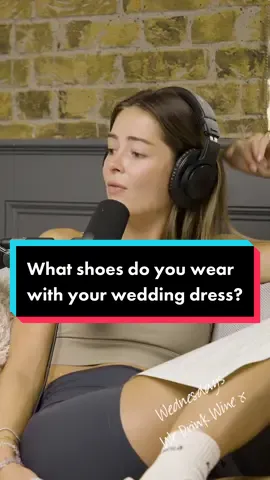 What shoes do you wear at your wedding? #wednesdayswedrinkwine #sophieandmelissa