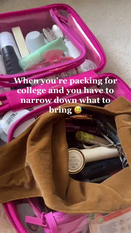 Why is if so hard to choose what beauty products to bring for 4 months?! 🥲 #packingforcollege #beautyproducts #makeupfavorites #makeupobsession #makeuporganization #backtocollege #makeuptok #skincaretok