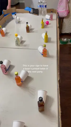 FUN PARTY IDEA💡👾📍  #diypinball #pinballgame #partytime #partyideas #diygame #houseparty #housepartygames #DIY
