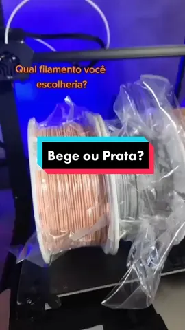 Aqui o filamento bege mostrou bem os detalhes da impressão. Você usaria qual nesse projeto? #impressao3d #foryoupage #3dprinting #3dprinter #fyp