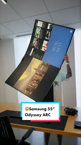 The most INSANE monitor I have EVER seen! #fyp #foryoupage #samsung #monitor #gaming #GamingOnTikTok #GamingSetup #tiktok #Tech #technology