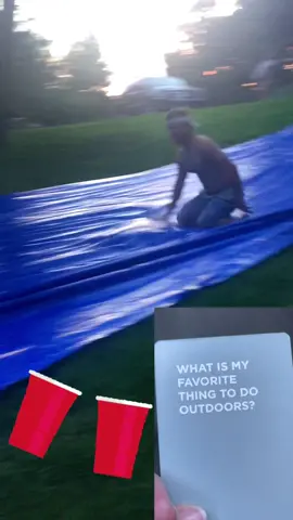 What do you consider outdoor fun?  #eaptoyandgames #playouwho #slipnslide #watersports #watergames #drinkinggames #funny #fun #funnygames #slip #kneeslide #tarp #ask #GameNight #funinthesun #backyardgames