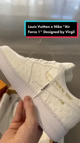 First look at the Louis Vuitton x Nike Air Force 1 Low Designed by Virgil Abloh. This is the first time Nike has handcrafted a shoe outside of their Nike Factory. The quality is amazing on these. Question is “Who’s trying to Cop!?”