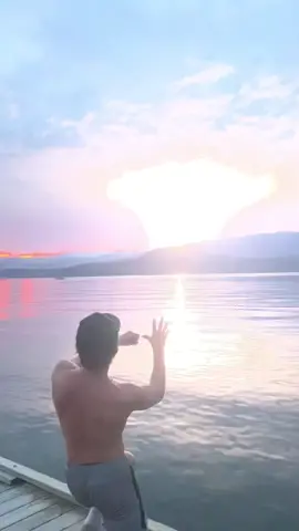 Replying to @Val_boo💗🧋 Everyone’s been asking for the video without sound, do you like my sound effects? #lightning #thunder #zeus #thor #Shoppers60 #canada #sunset #viral