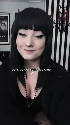 Goth Big Sis to the rescue! Which flavor are you having? 🖤🍦👻 #ReTokforNature #goth #gothtok #fyp #gothgirl #gothtiktok #pov #alt #gothic