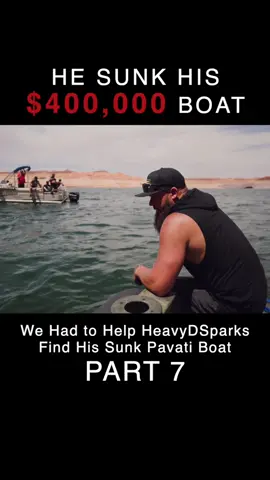 How we found and recovered the Diesel Brothers $400,000 Pavit Boat Sunk 100' Deep in Lake Powell (Part 7) #underwater #boating #scubadiving #fyp #boat