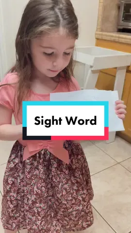 Lux’s first sight word. My girl is getting so big! #kindergarten #the #sightwords #fiveyearsaold 