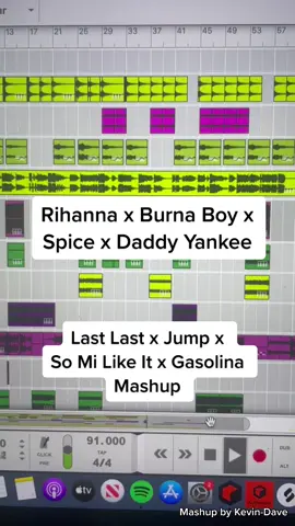Rihanna x Burna Boy x Spice x Daddy Yankee - Last Last x Jump x So Mi Like it x Gasolina (Kevin-Dave Mashup) 🚨 #fyp #foryoupage #mashup 