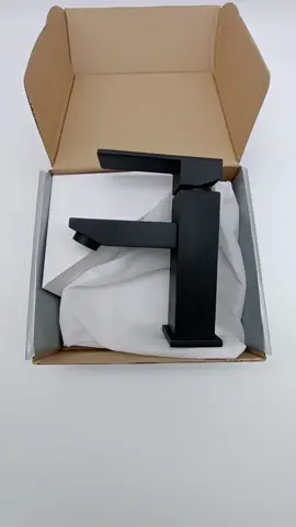 What do you think of this black square faucet, does it look like a little robot? #faucet #black #square #basintap #bathroom