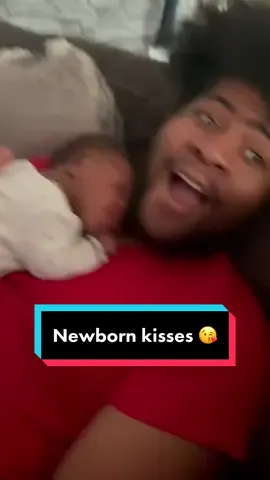 #Newborn kisses are the BEST kisses 😘 #goodnews #family #dadsoftiktok 