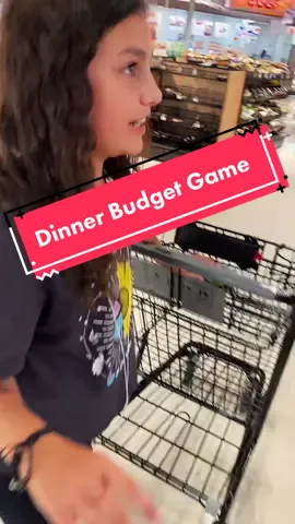 DINNER BUDGET GAME- letting my kid pick anything she wants for dinner. #kids #dinner #kidsdinnerideas #shopping #parenting