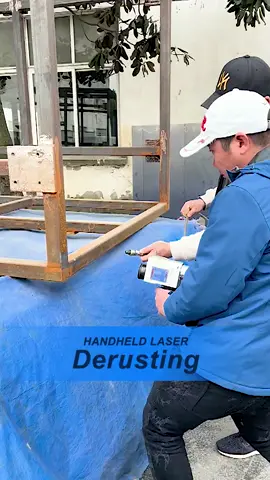 Laser rust removal#metalfabrication #metalworking #handheldlaser #lasercleaning #laserrustremoval #portablelasercleaning #DMK #dmk #dmklaser