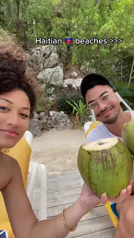 Haitian beaches are the finest beaches 🤭.         #🇭🇹 #haitian #haiti #coconut #beach #island #travelhaitiantiktok #ayiti #ayisyenne #haitianamerican #diaspora 
