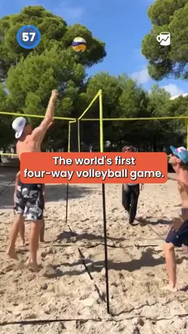 CROSSNET is the world’s first four-way volleyball game. Link in bio to ACTUALLY invest. *this is not financial advice* #60secondstartup #entrepreneur #investing #SportsGames