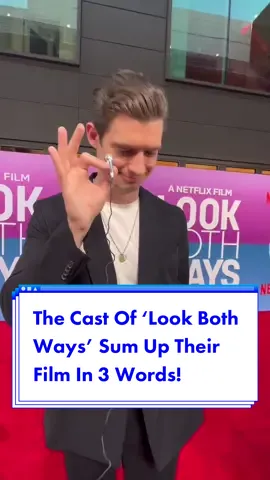 The cast of #LookBothWays sum up their  film in 3 words! #LiliReinhart #DavidCorenswet #DannyRamirez #Movie