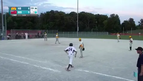 boys were dialed in this game, got the win over New Brunswick. score was 8-4 〽️🖤💛🤟🏾 #herdofus #teammanitoba #canadasummergames #mensfastpitchsoftball #fyp @dylanmorden.18 