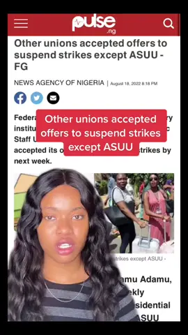 🗓All striking unions have accepted offers to call off strike except ASUU #pulsenews #pulsenigeria #asuustrike #asuu #university #nigeriannews #greenscreen