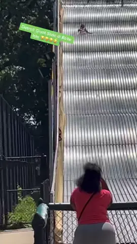 Detroit reopened the Giant slide , somebody call the police 😂😂😂😂😂 (Belle Isle) #detroit #detroitbelleisle #detroitfunniest #dontmakenosense #helpmeplease #savethekiddos