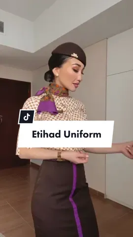 ETIHAD Cabin Crew Uniform. Which one do you like most? #etihad #uniform #flightattendant #etihadcrew #cabincrewuniform 