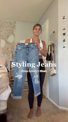 Stying these jeans from @Lovely + Blush Co into  transition into fall outfits 🍂 You can use code NICOLE and the link in my bio to shop 🤍 #fyp #backtoschool #falloutfits #tryonhaul #outfits 