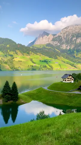 Beautiful Lake Wagitalsee, Switzerland 🇨🇭#switzerland #swiss #landscape #beautifulplace #dreamplace 