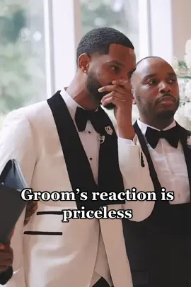 The emotions were high when the groom saw her bride walking down the aisle  #fyp #groom #groomreaction #weddinginspo #weddingtiktok #foryoupage