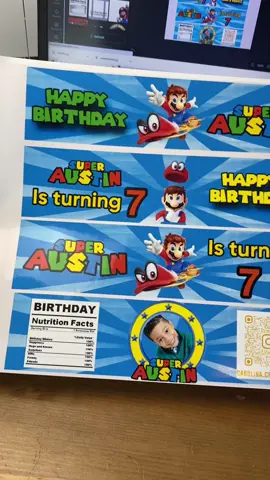 Water bottle labels for a #supermario #birthdayparty #party #waterlabels #partyfavors #supermarioparty #supermariopartyideas #foryourpage #foryou #partyideas #birthdayideas #birthdaygirl #birthdayboy #partydecorations #cricut #cricutprojects #cricutmaker #cameo #supermario #supermarioodeyssey #USA #unitedstates #newyork 