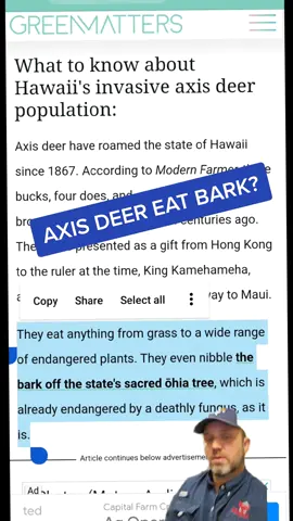 Replying to @jonahyunk Axis deer eat bark? #Axis #deer #axisdeer #hawaii #hunting
