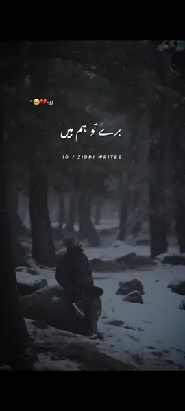 #answer to @💜😇Initials: A and M😇💜 Bure To Hum Hain 😌✨ #ziddiwrites #urdupoetry #fyp #foryoupage #viral #trend #goviral #standwithkashmir #poetry #shayari #sadline #makeviral 