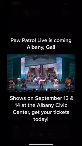 It’s time for some family fun, with Paw Patrol Live!! Coming to Albany, Ga September 13 & 14, get tickets today! #pawpatrollive #albanyga #FamilyFun