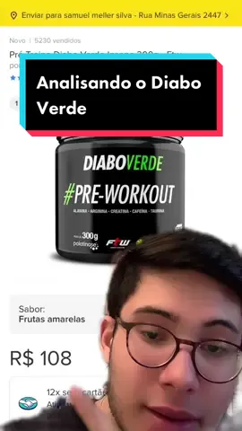 Respondendo a @Vinny Rock Analisando o pre treino Di4bo verde #pretreino #musculacao #academia #gymrat #GymTok #Fitness