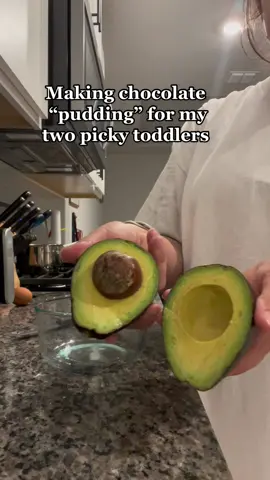 Admittedly, irs much smoother when you do it in the blender but I didn’t want to risk waking them up 🤣 #fypシ #avocadopudding #AEJeansSoundOn #WorldPrincessWeek #pickyeater #pickytoddlerhack #raisingautistics #autistictoddlersoftiktok