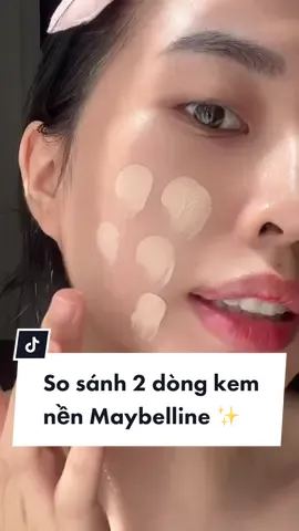So sánh nền Maybelline Fit me VS Super stay ✨ #goclamdep #BeautyTok #reviewlamdep #vulaci #muataitiktok 