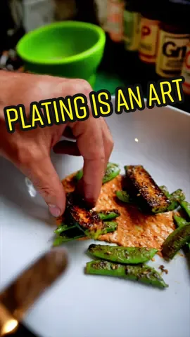 Plating is functional art. Learning how to plate can take a boring dish to the next level just by placing things in the right way. #plating #chef #privatechef #cheflife #personalchef #becomeaprivatechef #privatecheflife #steak #zucchini #snappea #romesco #hazelnut #balsamicvinegar #radish 