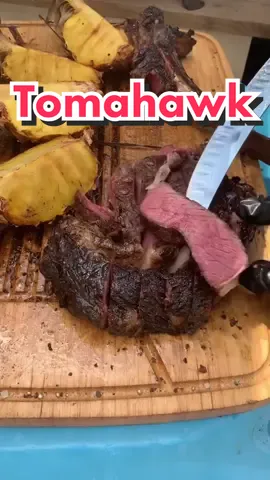 Amazing TOMAHAWK steak!!! 🚀 & 🍍 EAT or PASS⁉️ Tag a friend to eat this with  ##ribeye##tomahawksteak#steak 