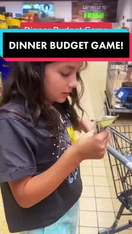 PICK OUT DINNER AND STAY UNDER BUDGET! What on Earth is she making?! #kids #dinner #kidsdinnerideas #shopping #parenting