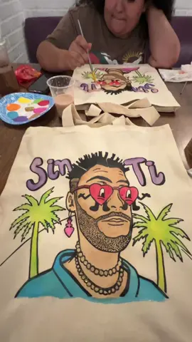 Bad Bunny Paint Night ❤️‍🔥 #fyp